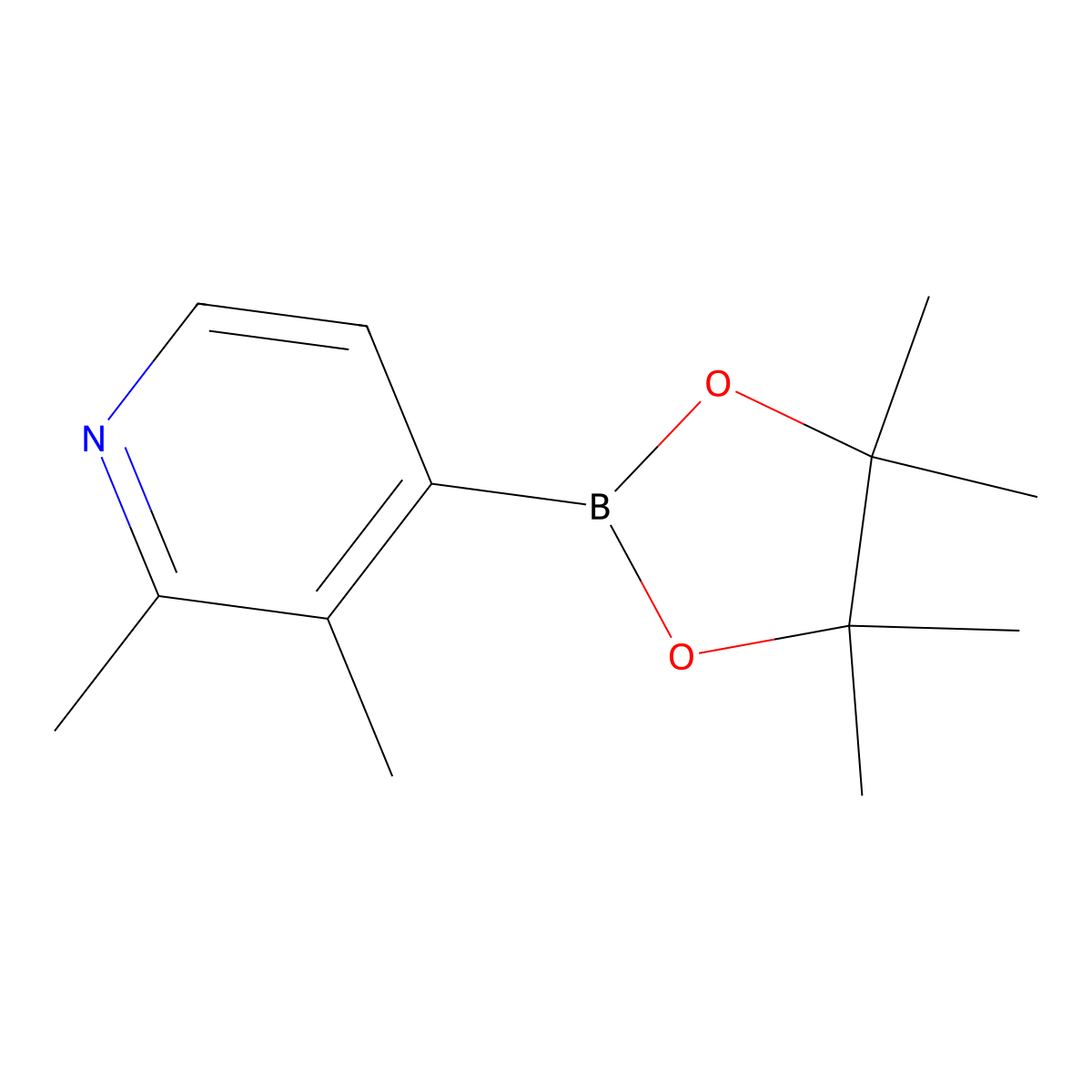2,3-Dimethyl-4-(4,4,5,5-tetramethyl-1,3,2-dioxaborolan-2-yl)pyridine molecular structure, CAS 1815616-21-7