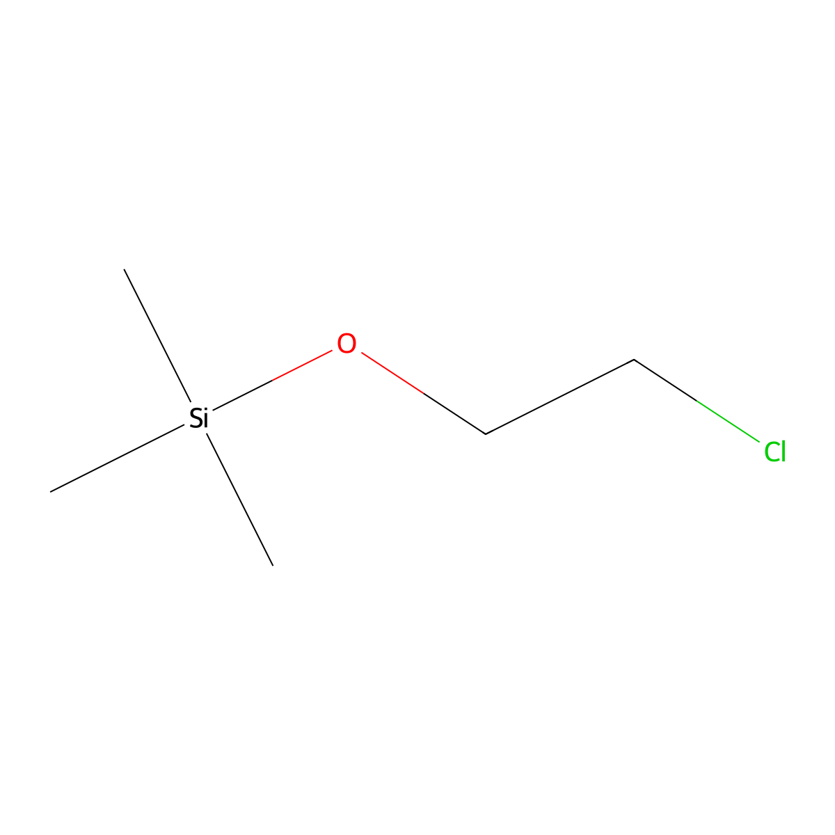 2-Chloroethoxytrimethylsilane molecular structure, CAS 18157-17-0