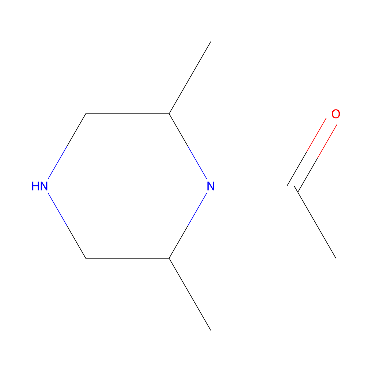1-(2,6-Dimethylpiperazin-1-yl)ethan-1-one molecular structure, CAS 181576-27-2
