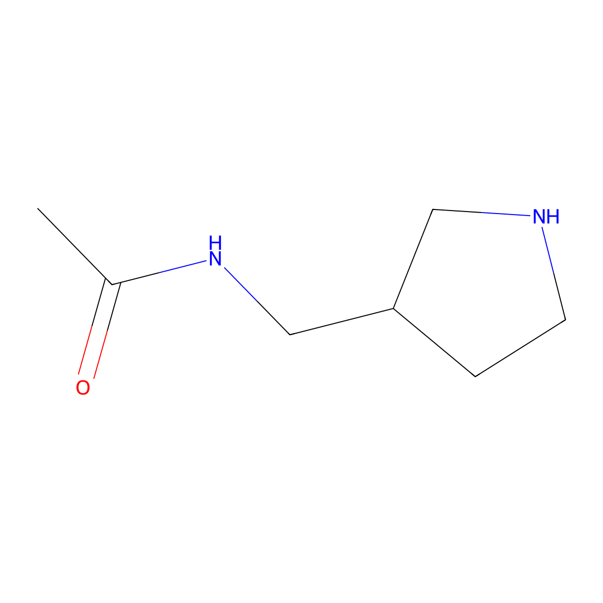 N-(pyrrolidin-3-ylmethyl)acetamide molecular structure, CAS 181576-28-3