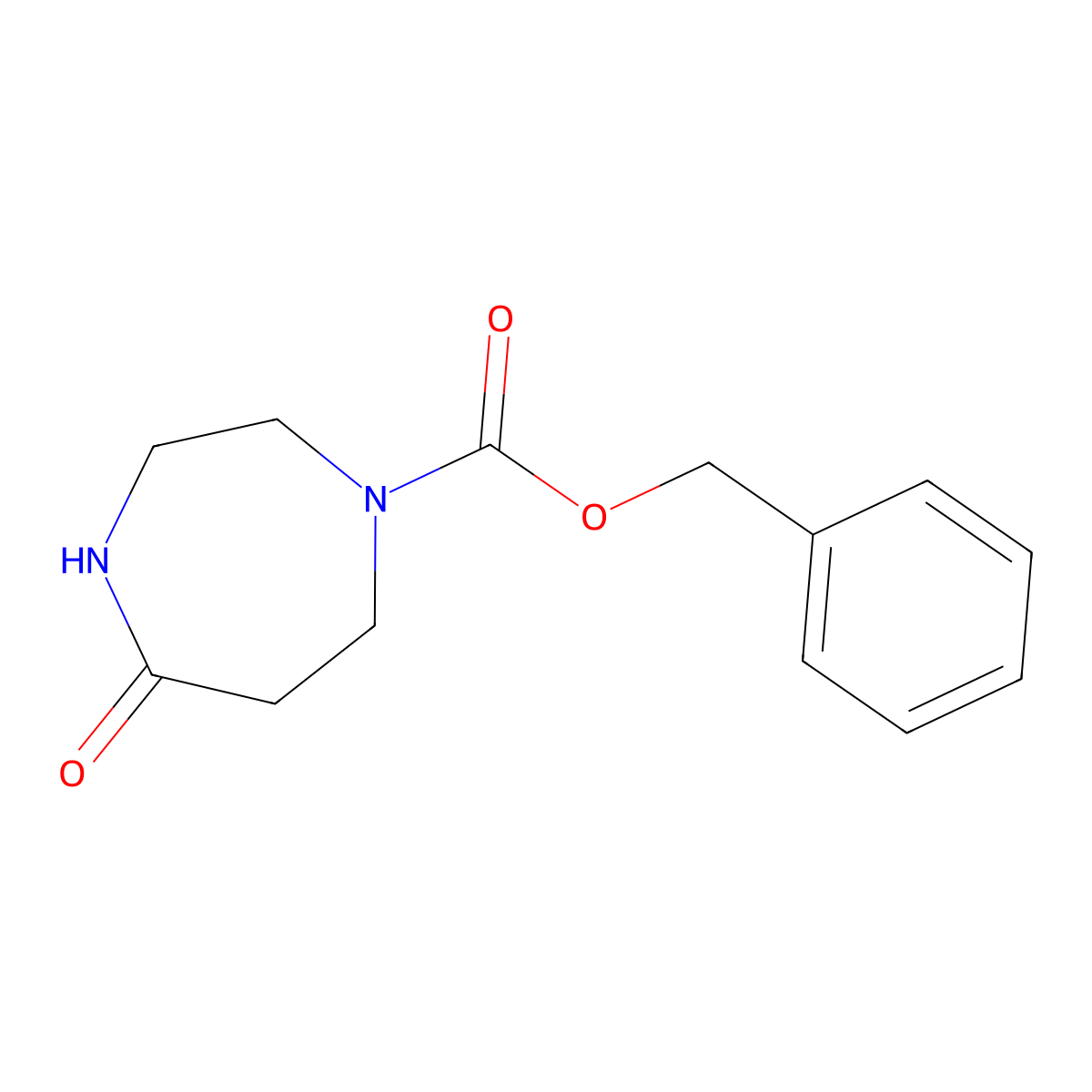 1-Cbz-[1,4]diazepan-5-one molecular structure, CAS 18158-16-2