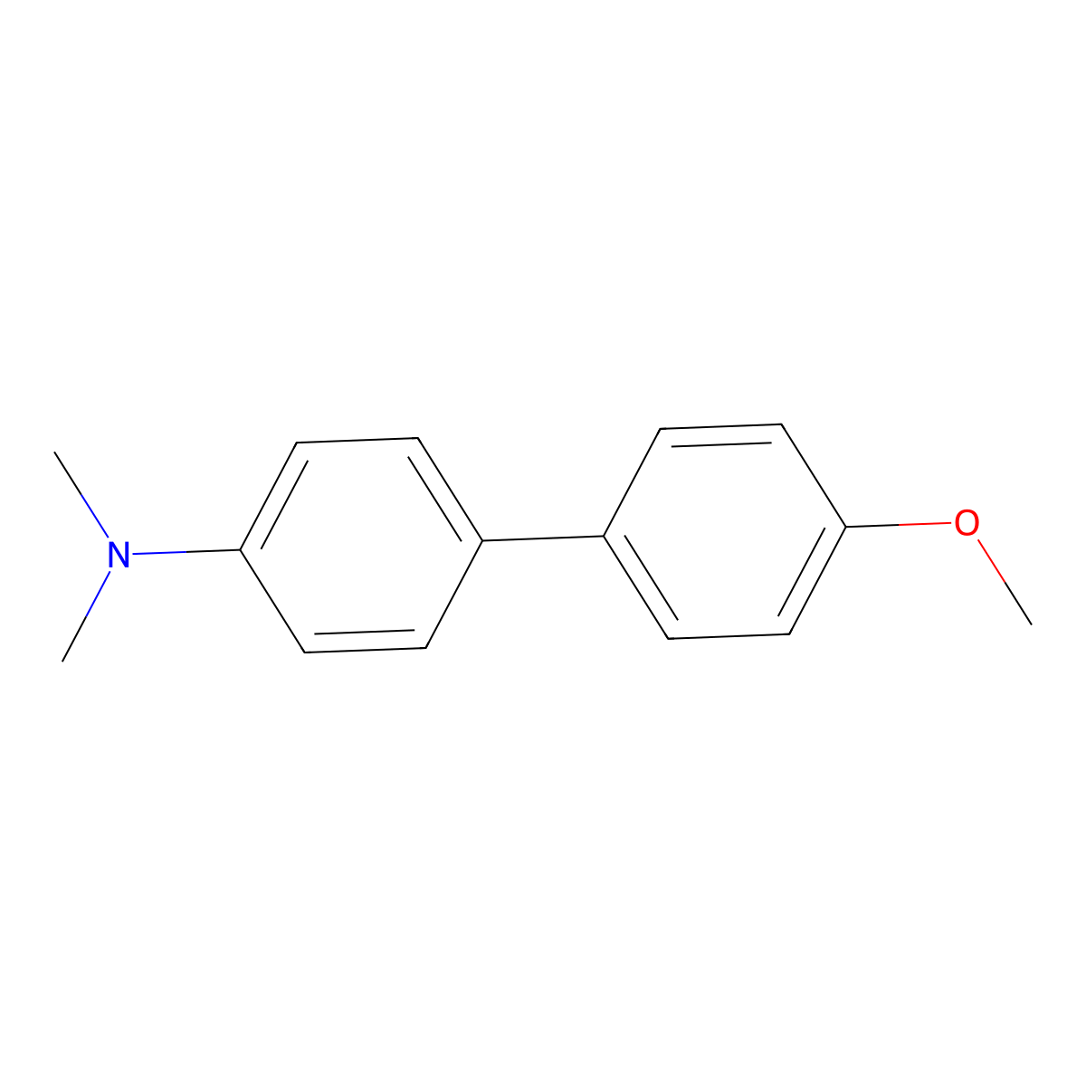 4'-Methoxy-N,N-dimethyl[1,1'-biphenyl]-4-amine molecular structure, CAS 18158-44-6