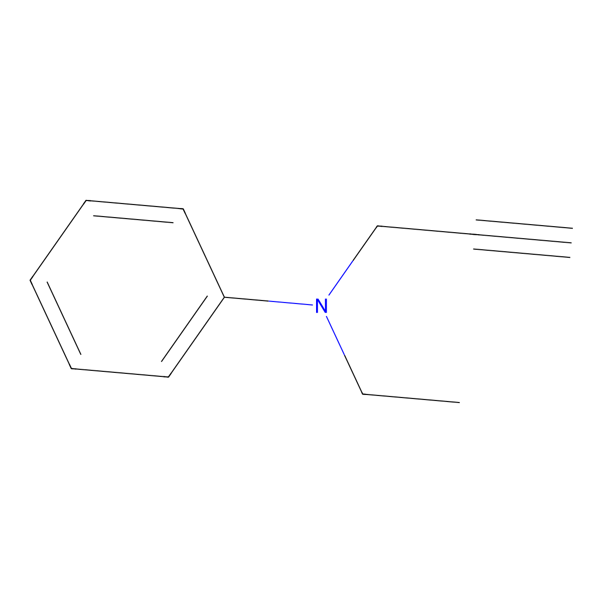 Benzenamine, N-ethyl-N-2-propynyl- molecular structure, CAS 18158-72-0