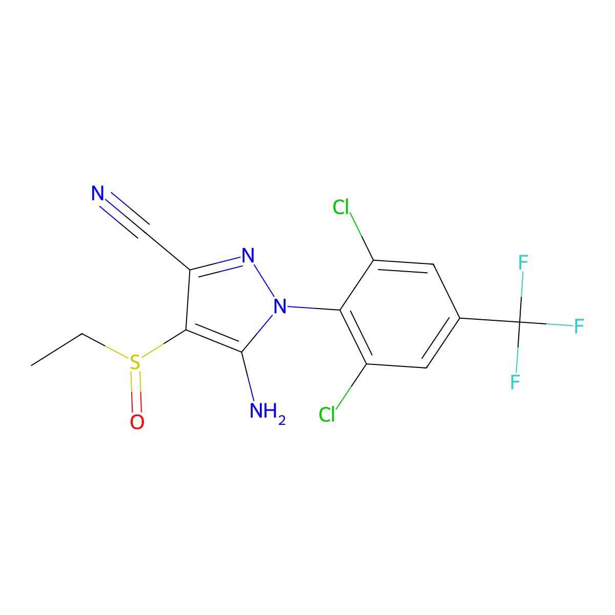 Ethiprole molecular structure, CAS 181587-01-9