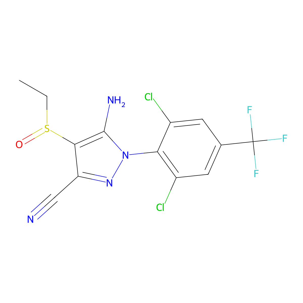 Ethiprole molecular structure, CAS 181587-01-9