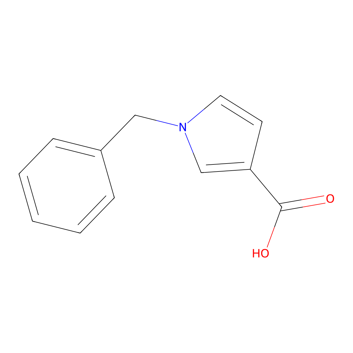 1-benzyl-1H-pyrrole-3-carboxylic acid molecular structure, CAS 18159-17-6