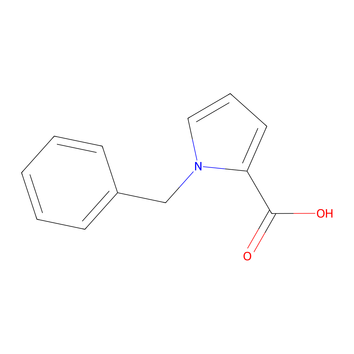 1-Benzyl-1H-pyrrole-2-carboxylic acid molecular structure, CAS 18159-22-3