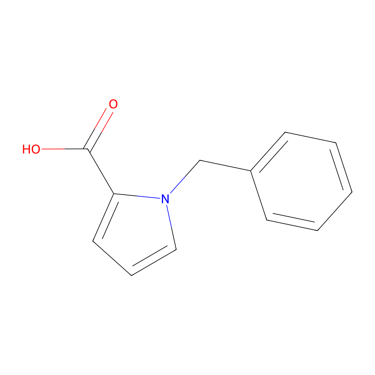 1-Benzyl-1H-pyrrole-2-carboxylic acid molecular structure, CAS 18159-22-3