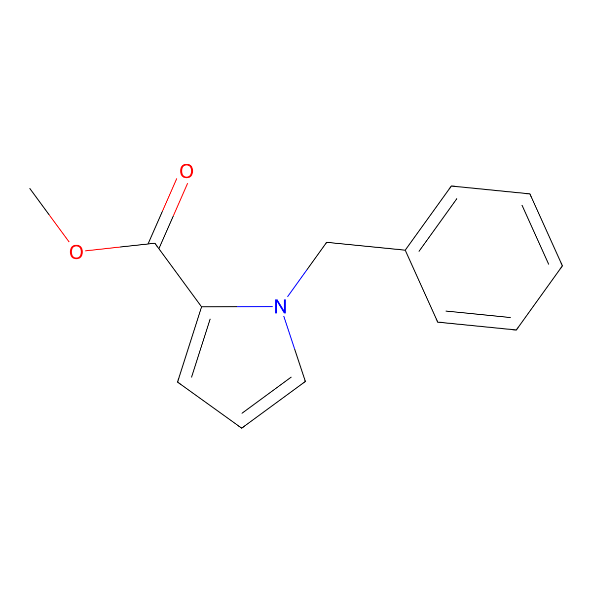 methyl 1-benzyl-1H-pyrrole-2-carboxylate molecular structure, CAS 18159-23-4
