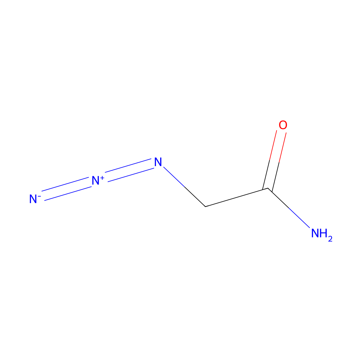 Azidoacetamide molecular structure, CAS 1816-91-7