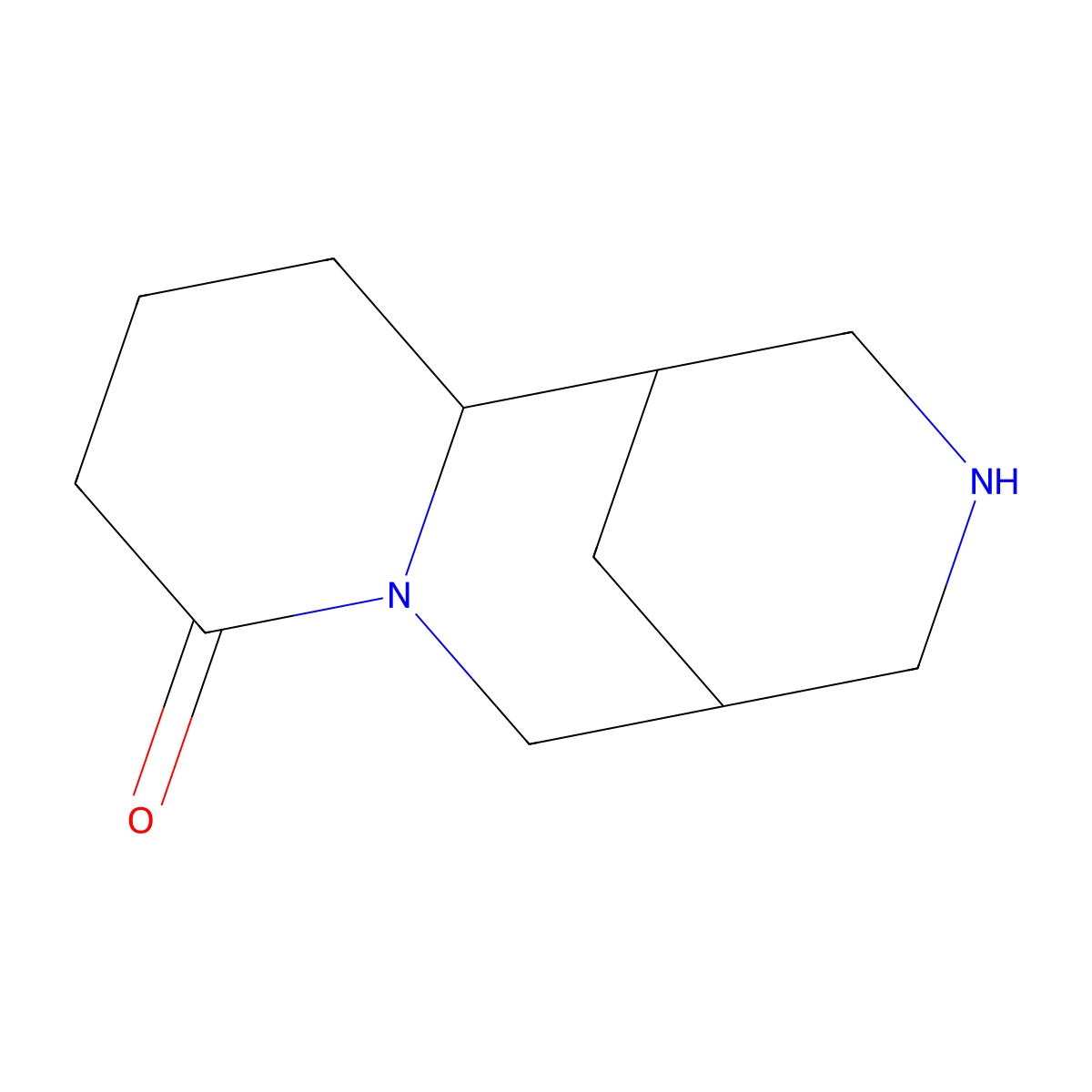 Tetrahydrocytisine molecular structure, CAS 18161-94-9