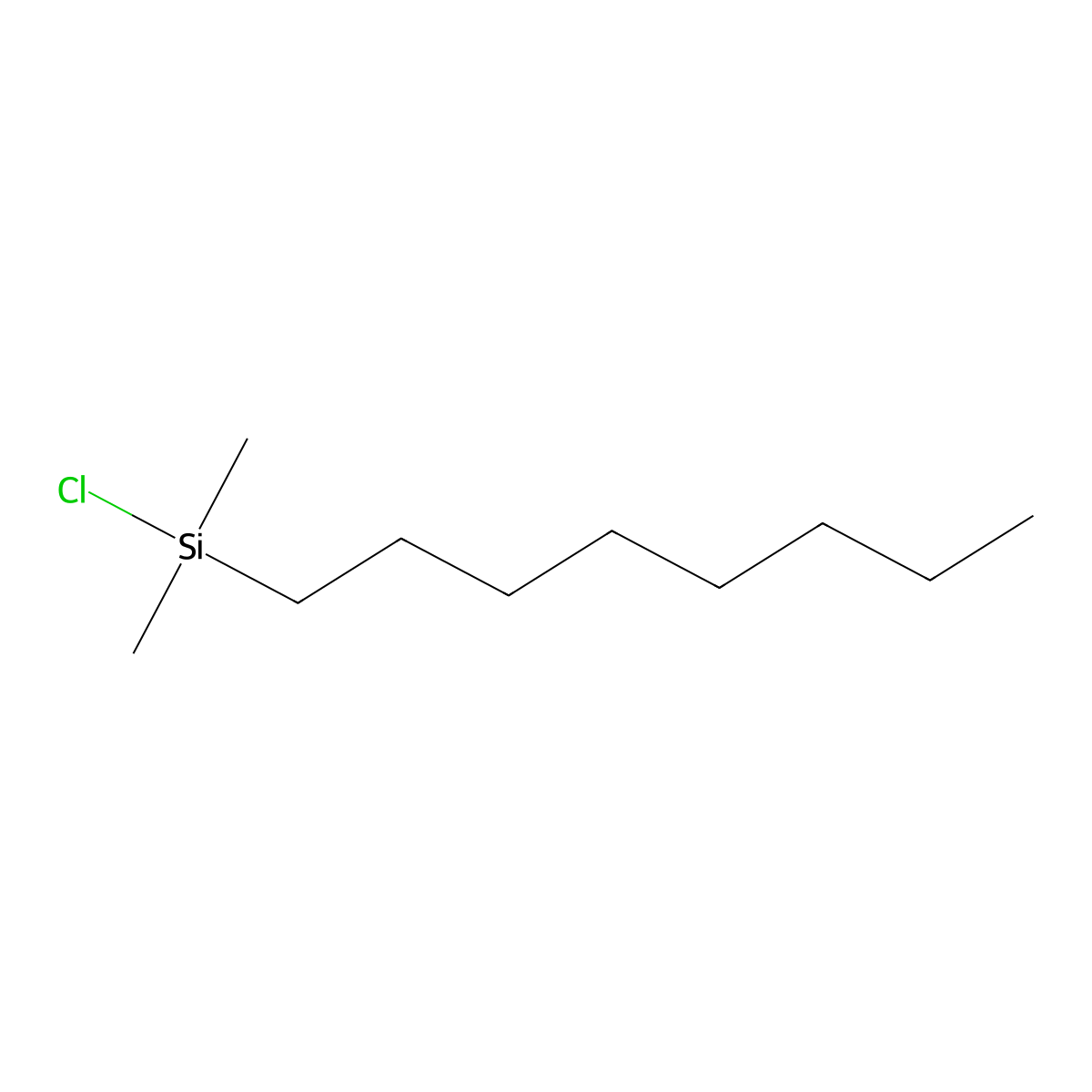 Chlorodimethyloctylsilane molecular structure, CAS 18162-84-0