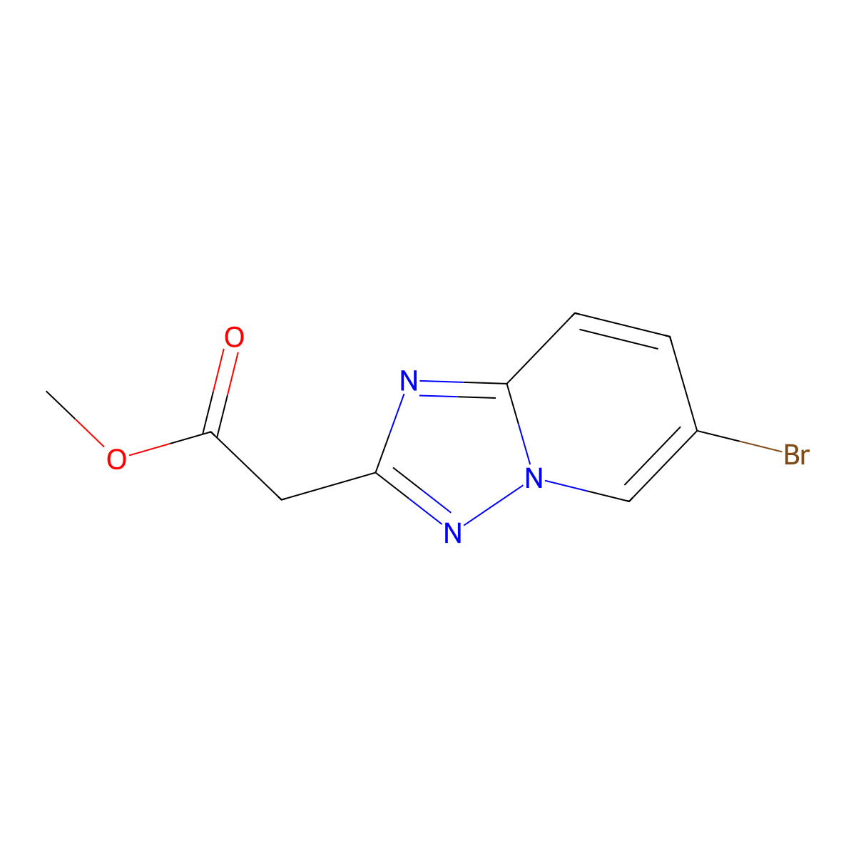 Methyl 2-(6-bromo-[1,2,4]triazolo[1,5-A]pyridin-2-YL)acetate molecular structure, CAS 1816253-22-1