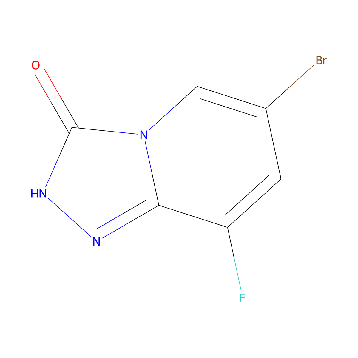 6-bromo-8-fluoro-[1,2,4]triazolo[4,3-a]pyridin-3(2H)-one molecular structure, CAS 1816253-36-7