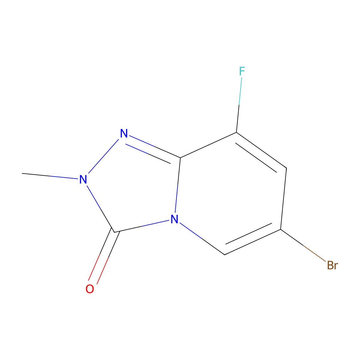 6-Bromo-8-fluoro-2-methyl-[1,2,4]triazolo[4,3-A]pyridin-3(2H)-one molecular structure, CAS 1816253-37-8