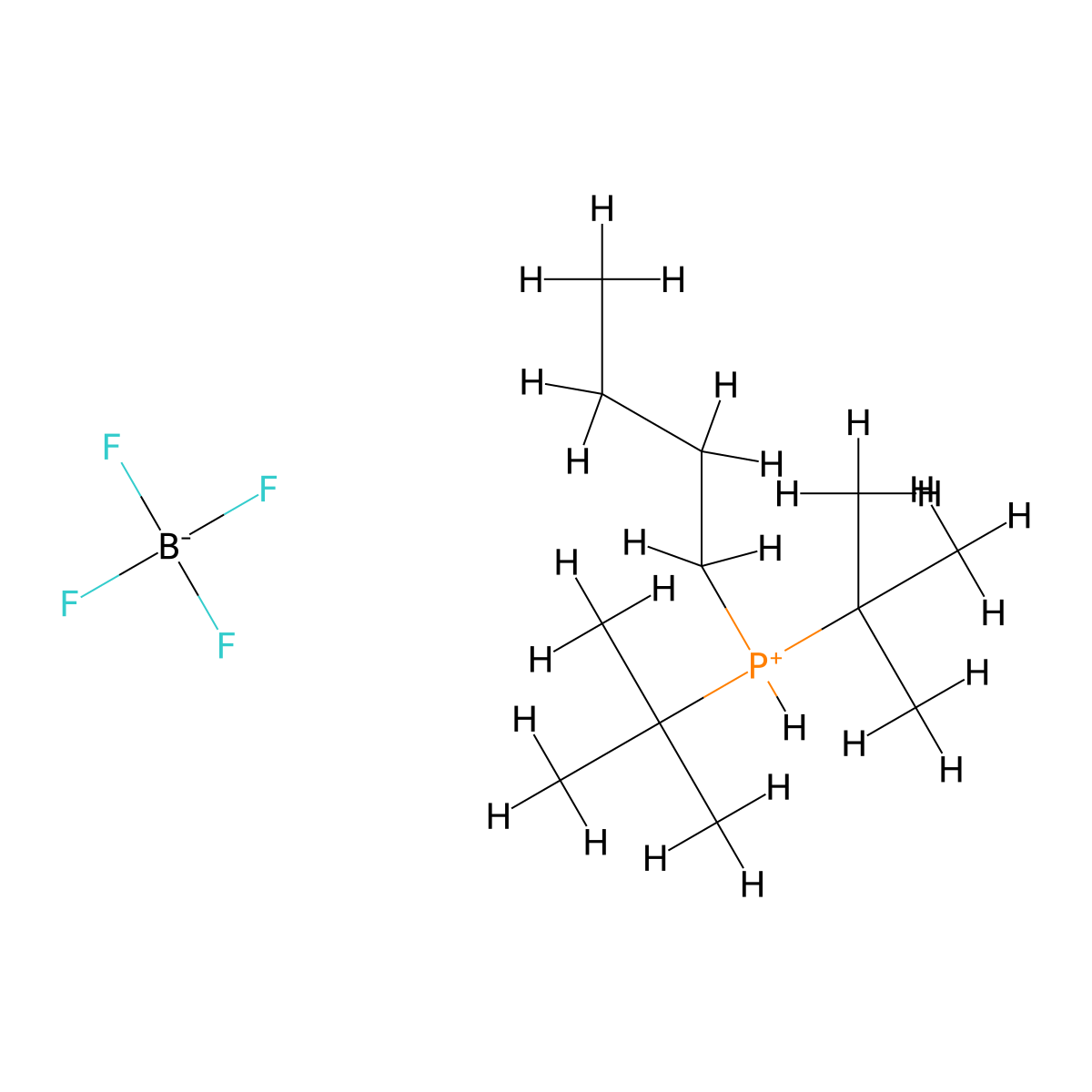 n-Butyldi(tert-butyl)phosphonium tetrafluoroborate molecular structure, CAS 1816254-91-7
