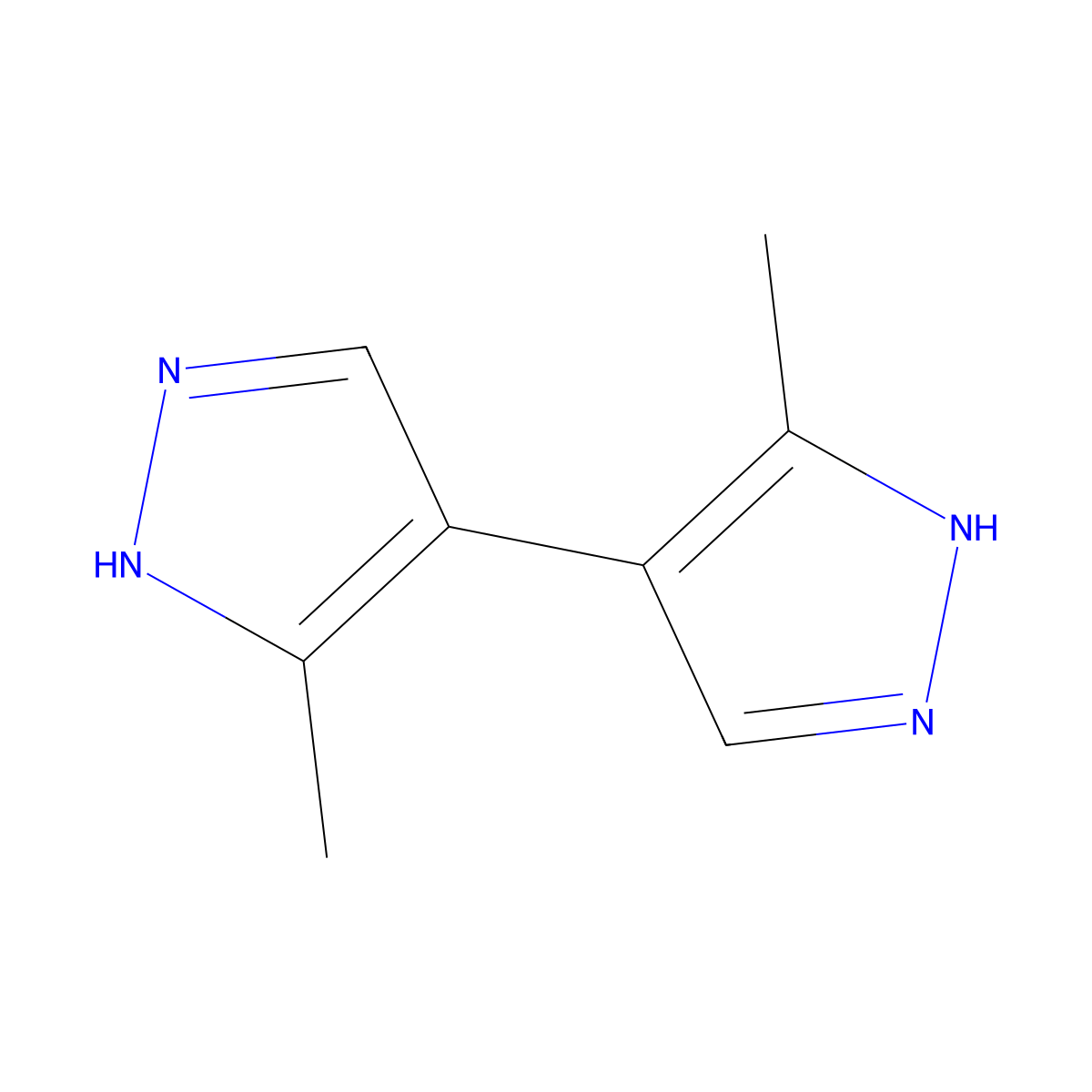 3,3'-Dimethyl-1h,1'h-4,4'-bipyrazole molecular structure, CAS 1816270-47-9