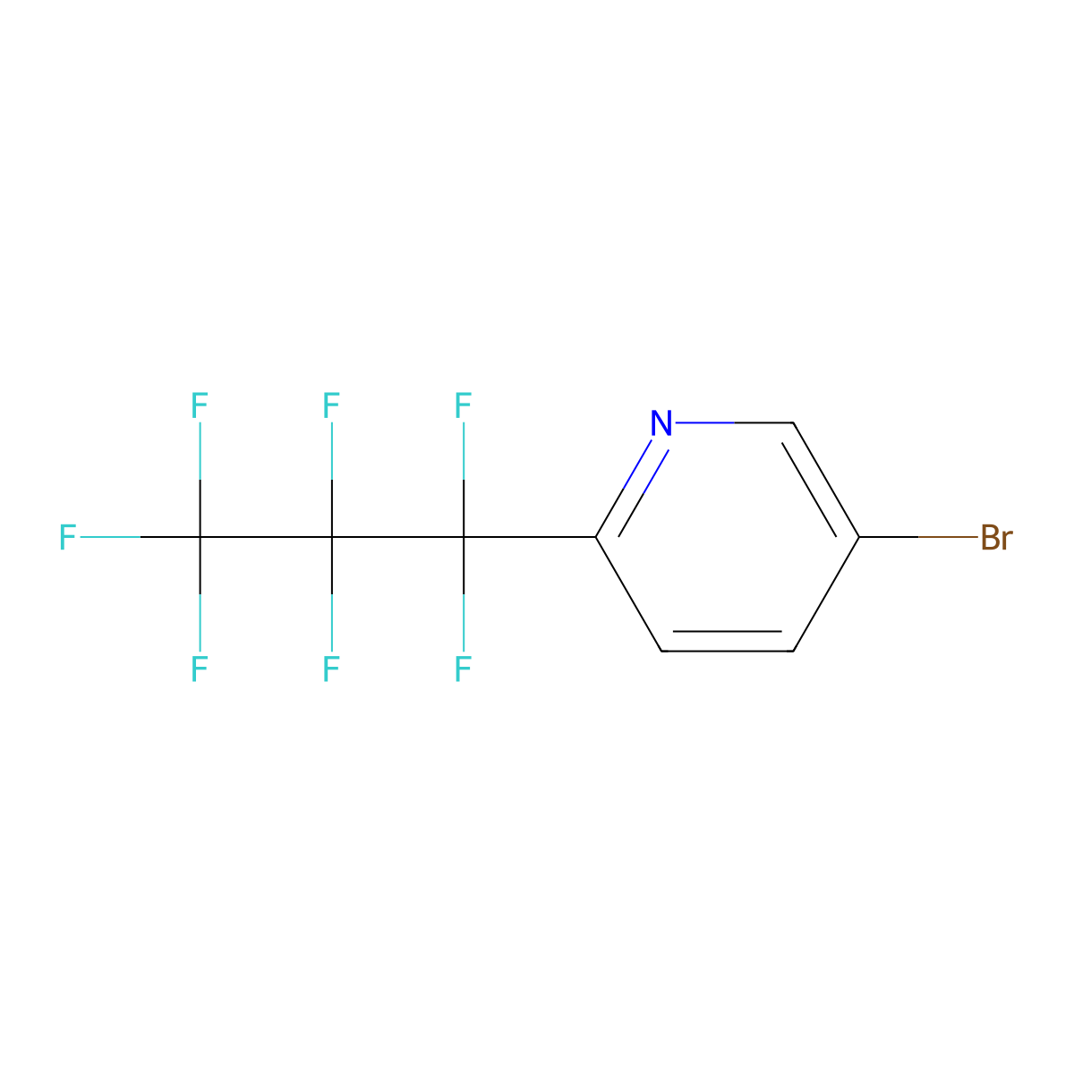 5-Bromo-2-(heptafluoropropyl)pyridine molecular structure, CAS 1816282-96-8