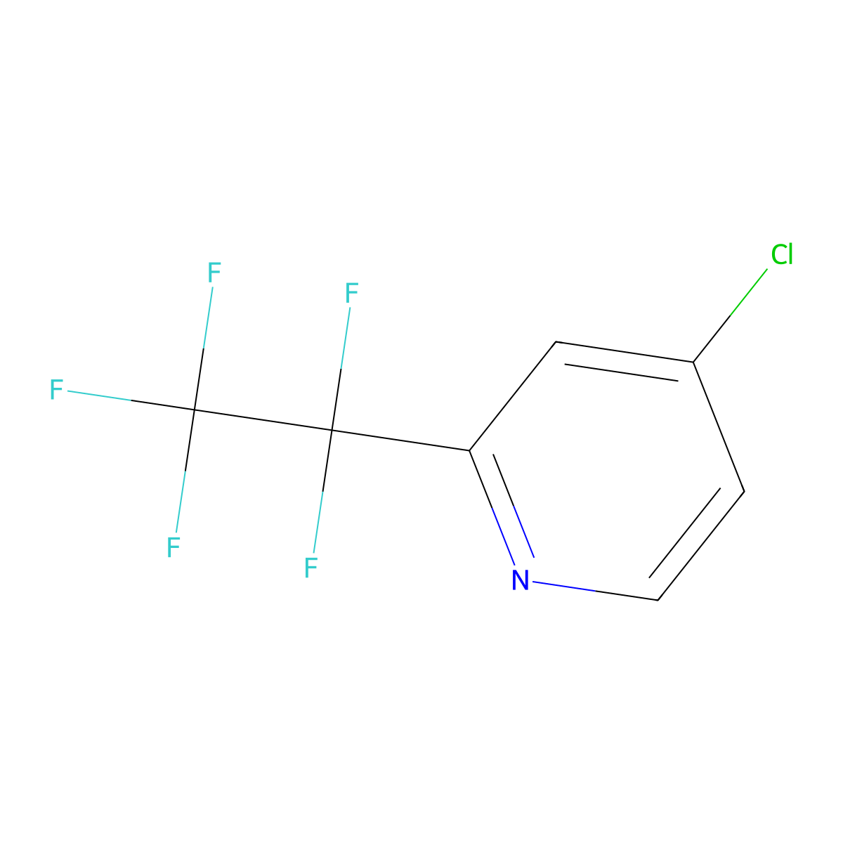 4-Chloro-2-(1,1,2,2,2-pentafluoroethyl)pyridine molecular structure, CAS 1816283-20-1