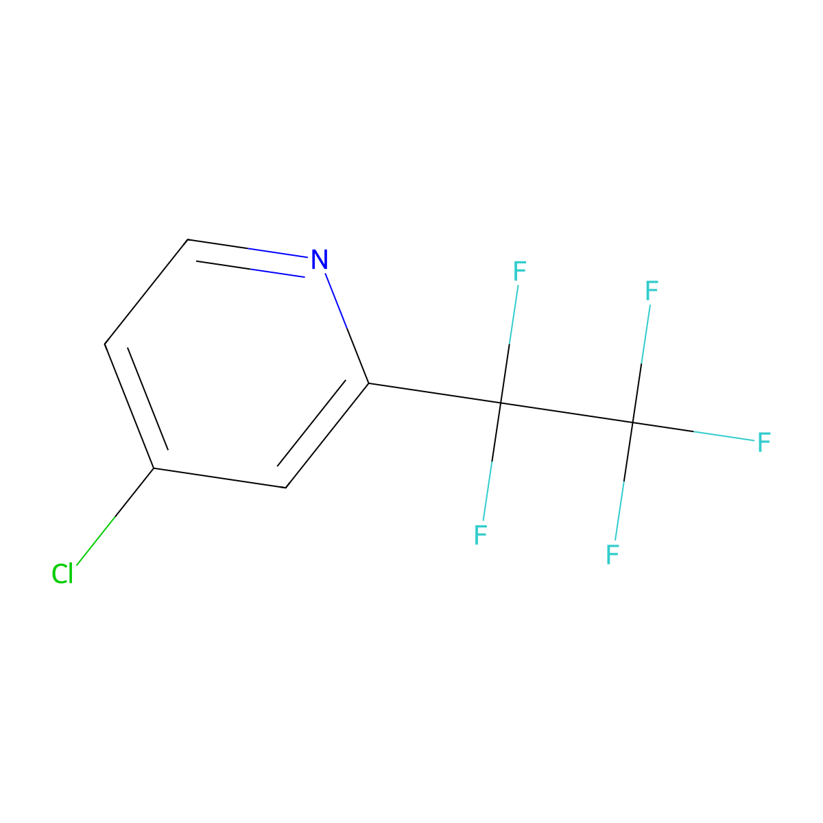 4-Chloro-2-(1,1,2,2,2-pentafluoroethyl)pyridine molecular structure, CAS 1816283-20-1