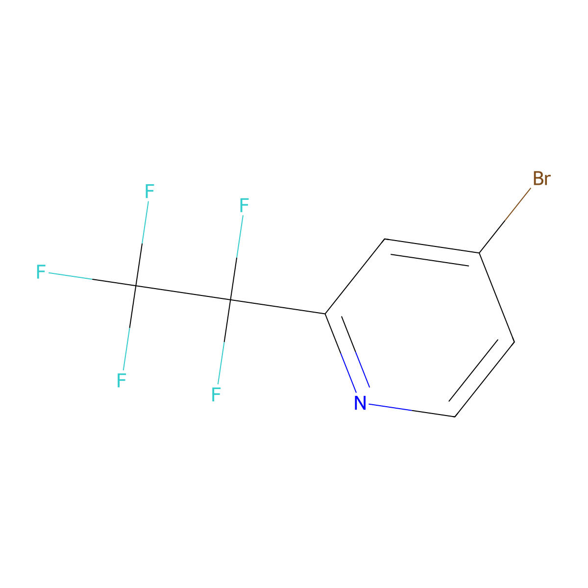 4-Bromo-2-(perfluoroethyl)pyridine molecular structure, CAS 1816283-26-7