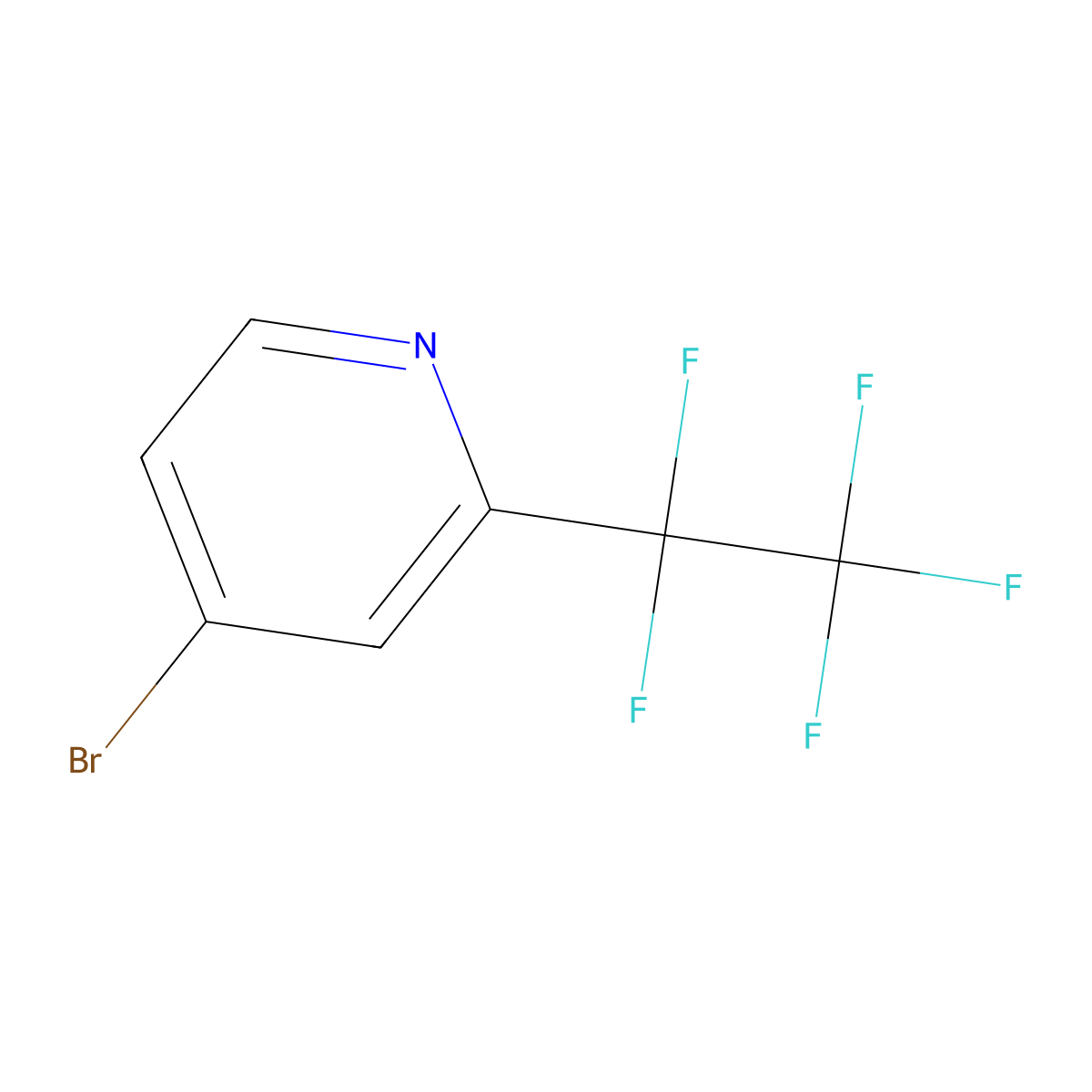 4-Bromo-2-(perfluoroethyl)pyridine molecular structure, CAS 1816283-26-7