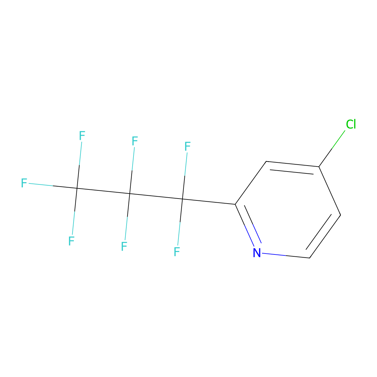 4-Chloro-2-(heptafluoropropyl)pyridine molecular structure, CAS 1816283-32-5