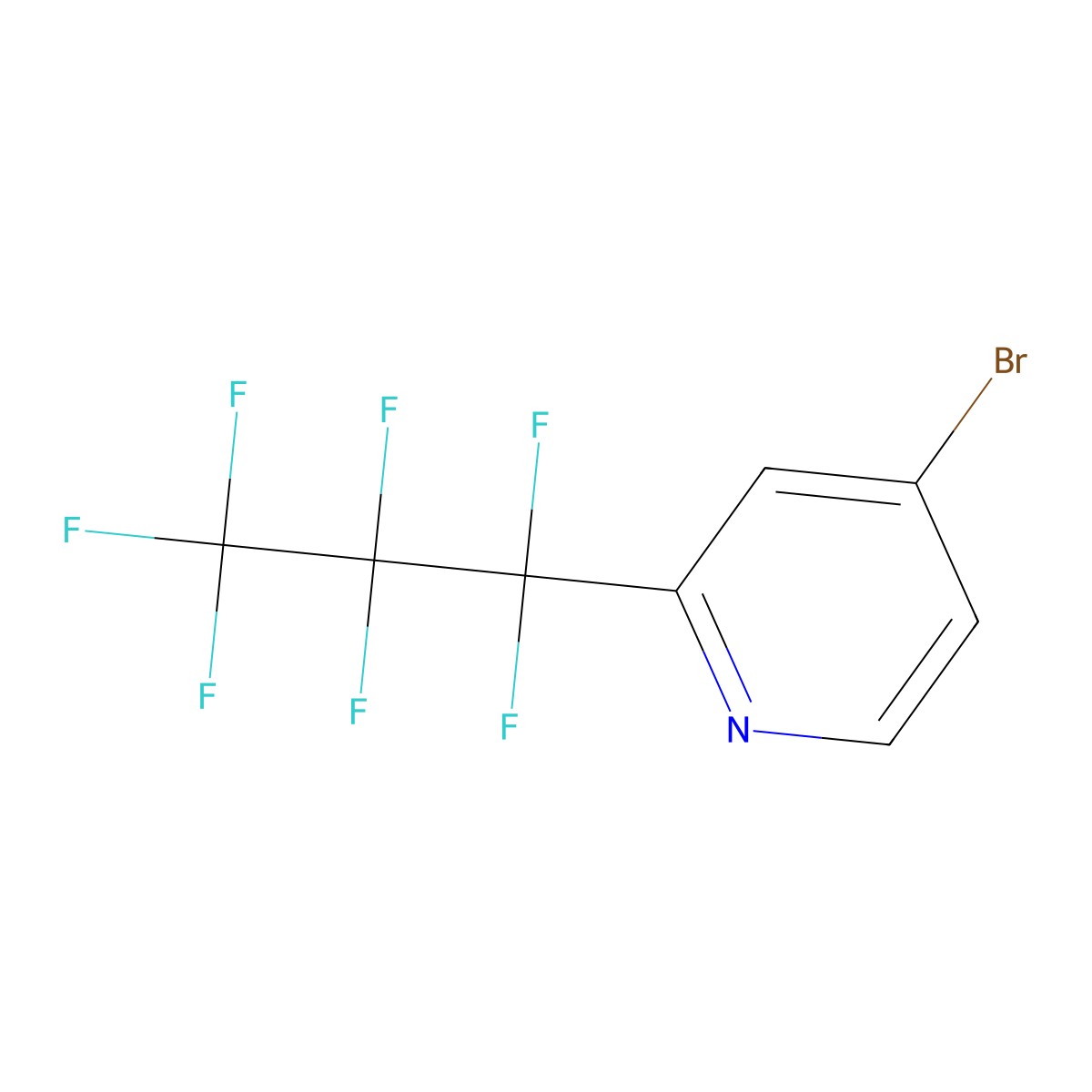4-Bromo-2-(heptafluoropropyl)pyridine molecular structure, CAS 1816283-37-0