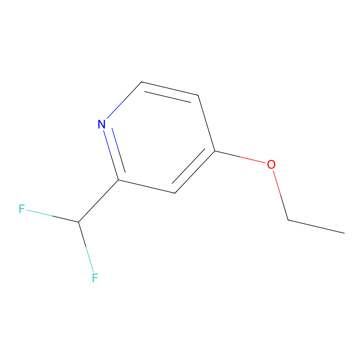2-(Difluoromethyl)-4-ethoxypyridine molecular structure, CAS 1816283-55-2