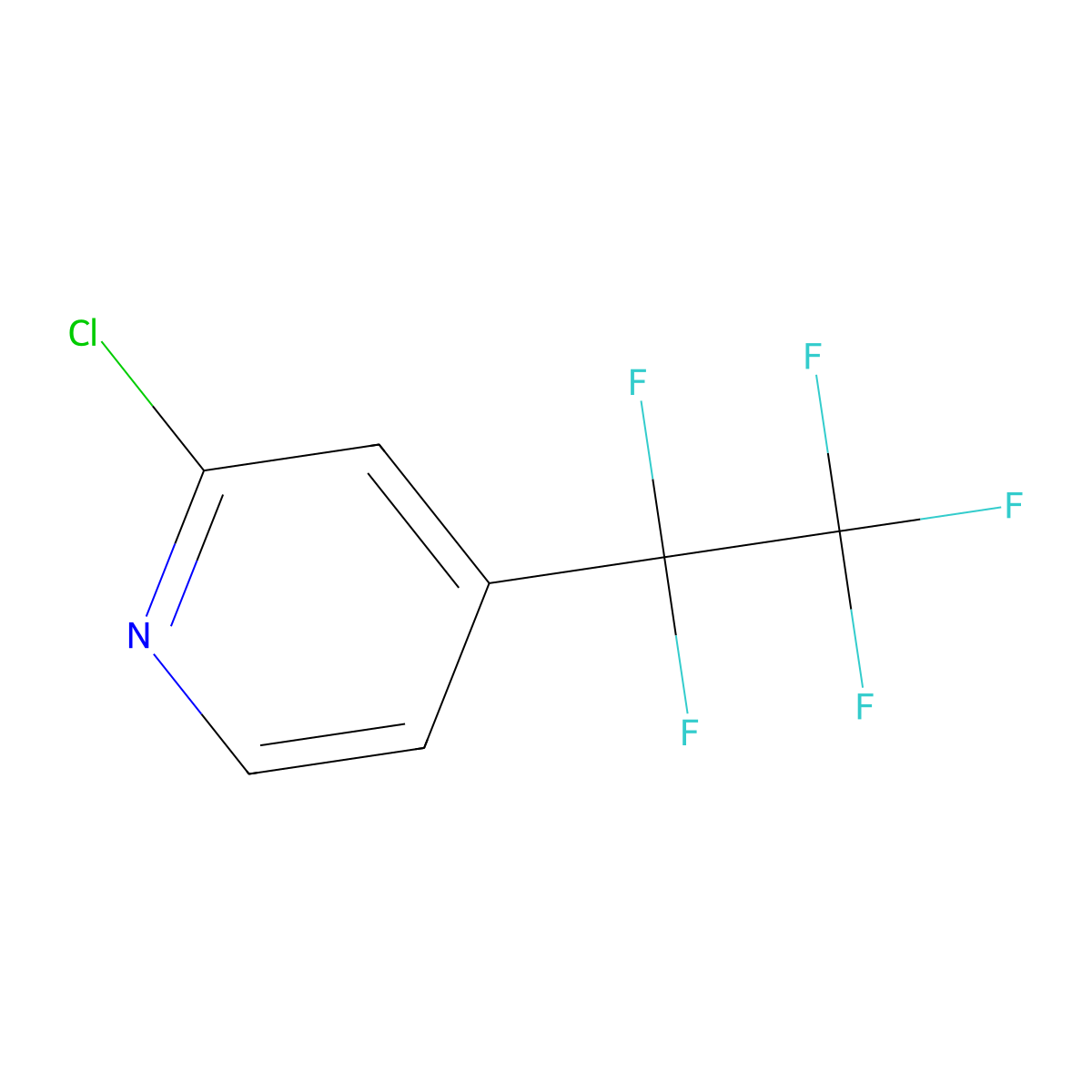 2-Chloro-4-(pentafluoroethyl)pyridine molecular structure, CAS 1816286-29-9