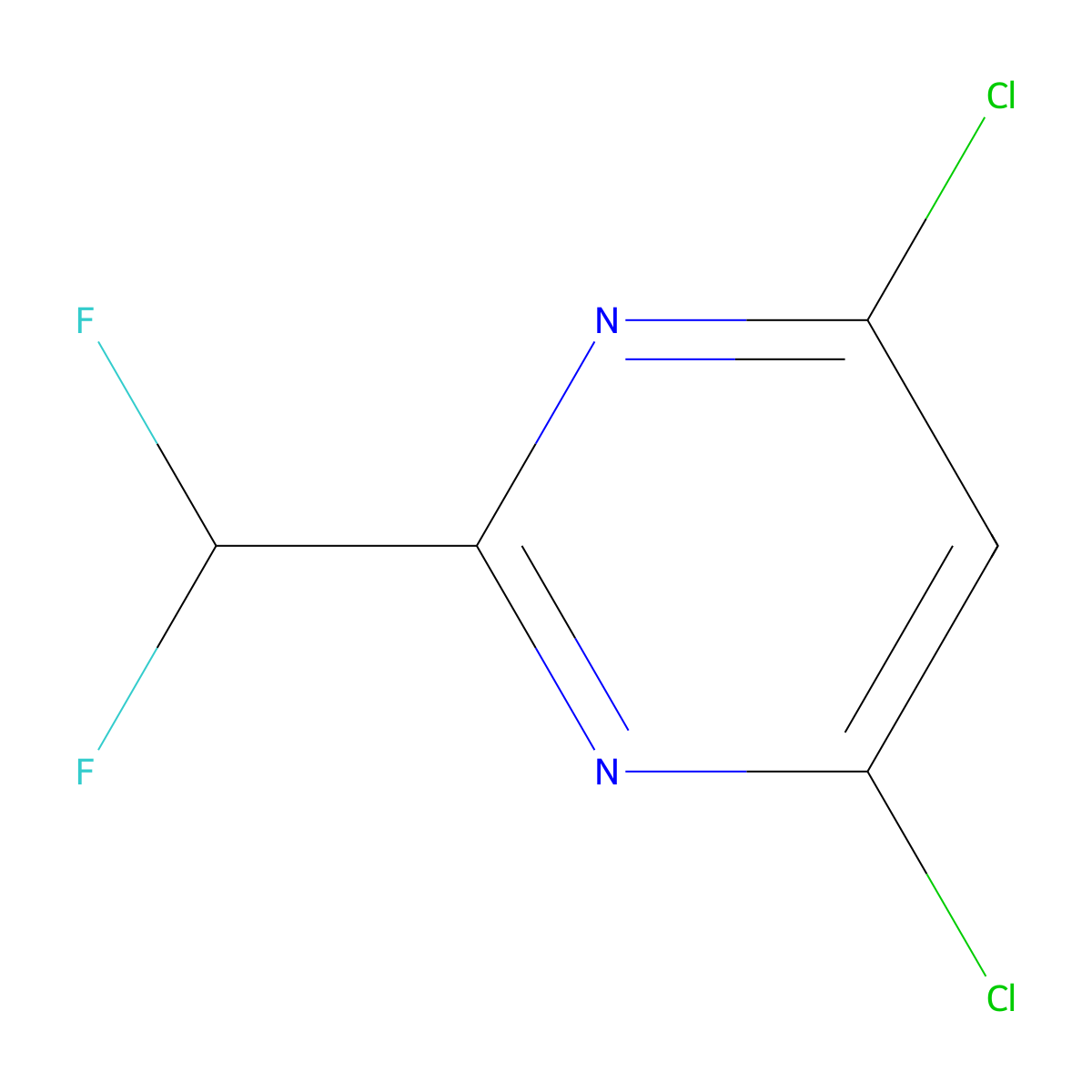 4,6-Dichloro-2-(difluoromethyl)pyrimidine molecular structure, CAS 1816289-02-7