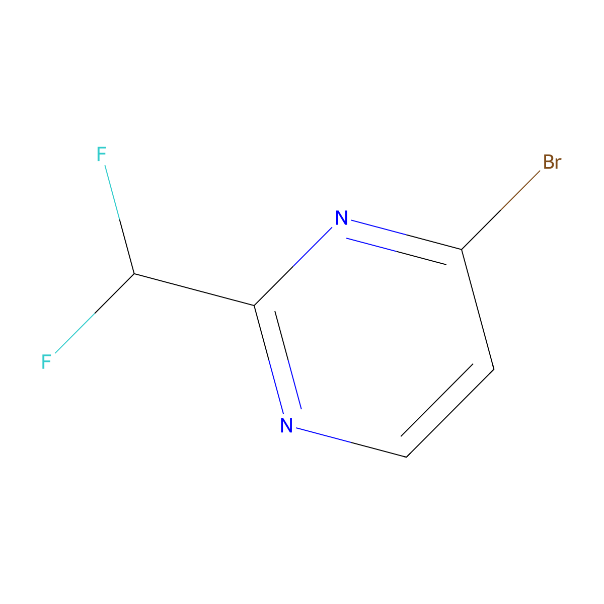 4-Bromo-2-(difluoromethyl)pyrimidine molecular structure, CAS 1816289-47-0