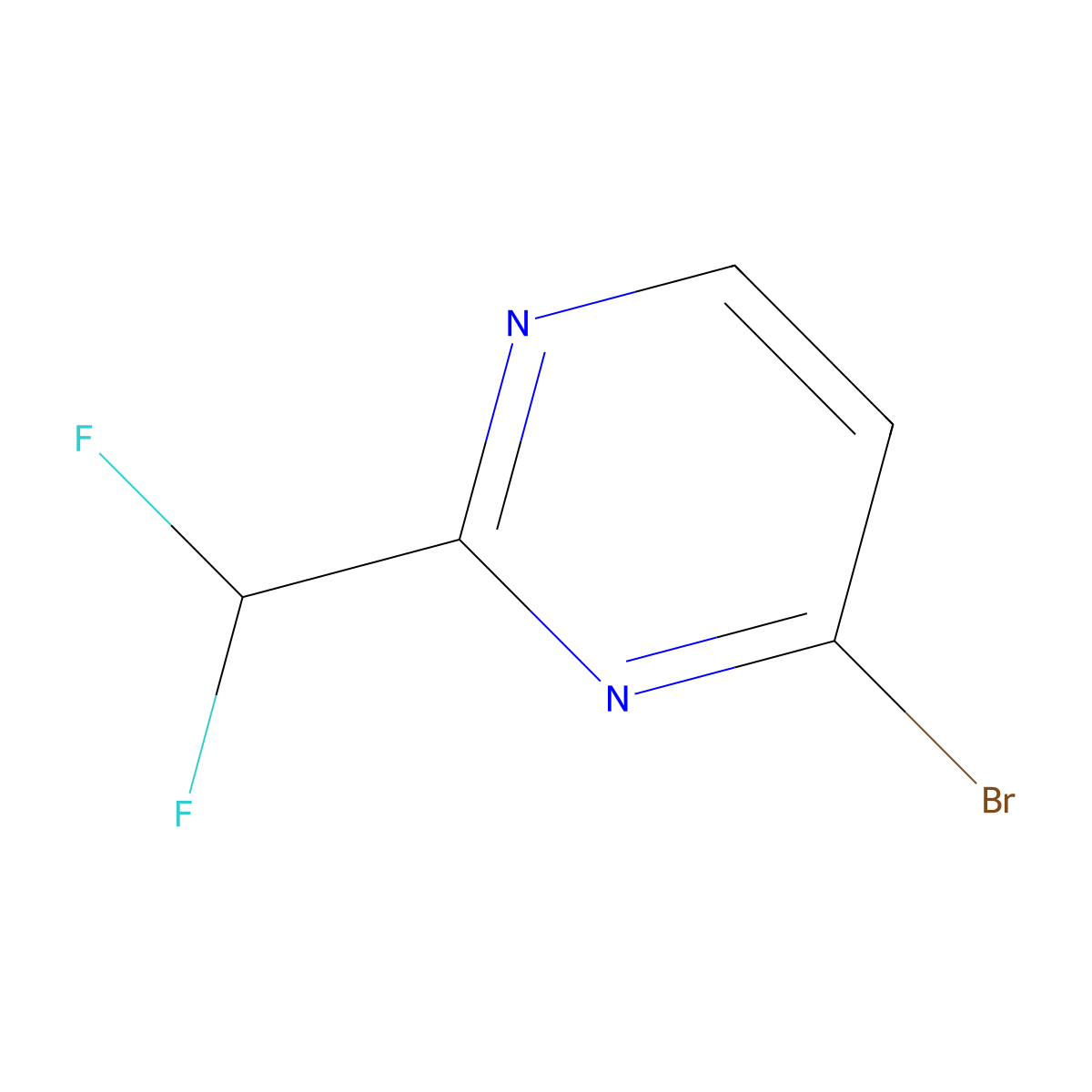 4-Bromo-2-(difluoromethyl)pyrimidine molecular structure, CAS 1816289-47-0