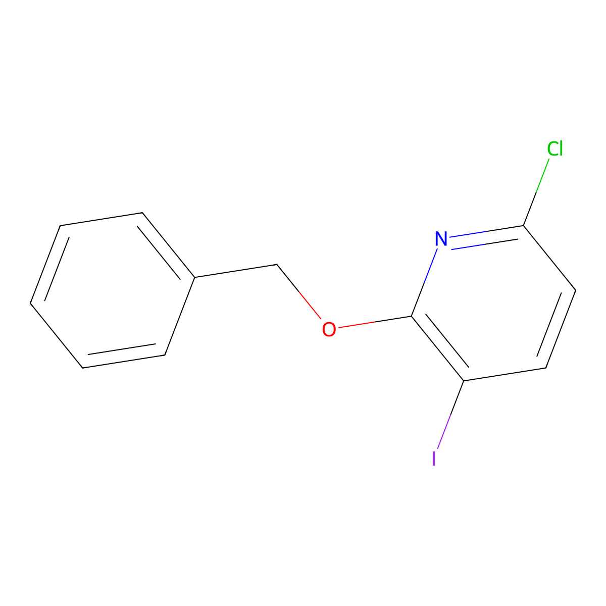 2-(Benzyloxy)-6-chloro-3-iodopyridine molecular structure, CAS 1816293-51-2