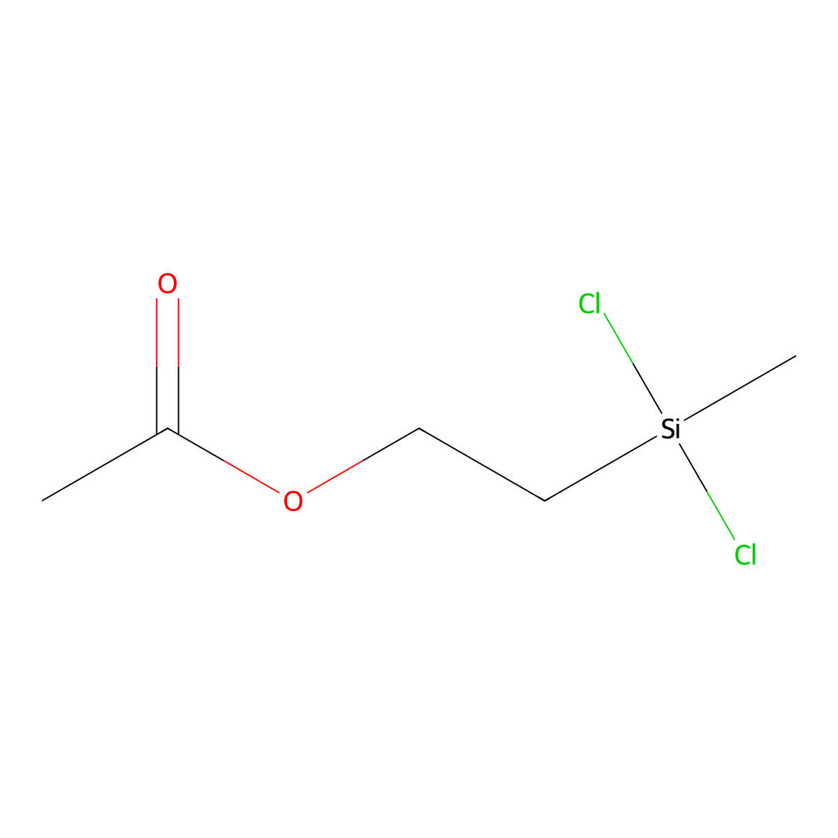2-[Dichloro(methyl)silyl]ethyl acetate molecular structure, CAS 18163-34-3