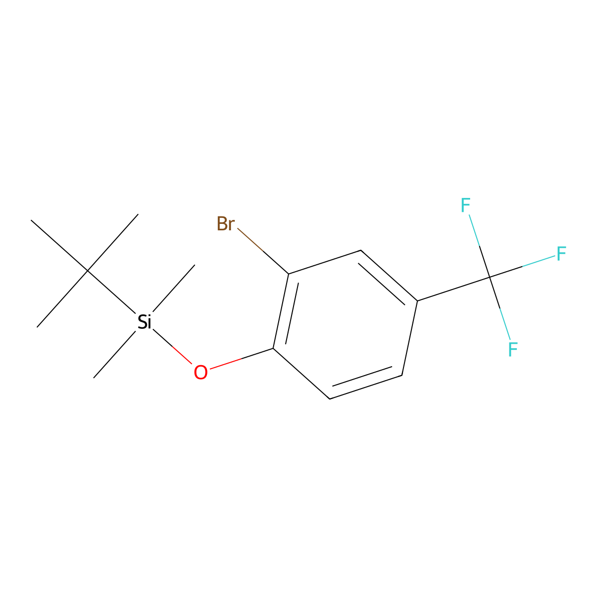 [2-Bromo-4-(trifluoromethyl)phenoxy](tert-butyl)dimethylsilane molecular structure, CAS 1816310-65-2