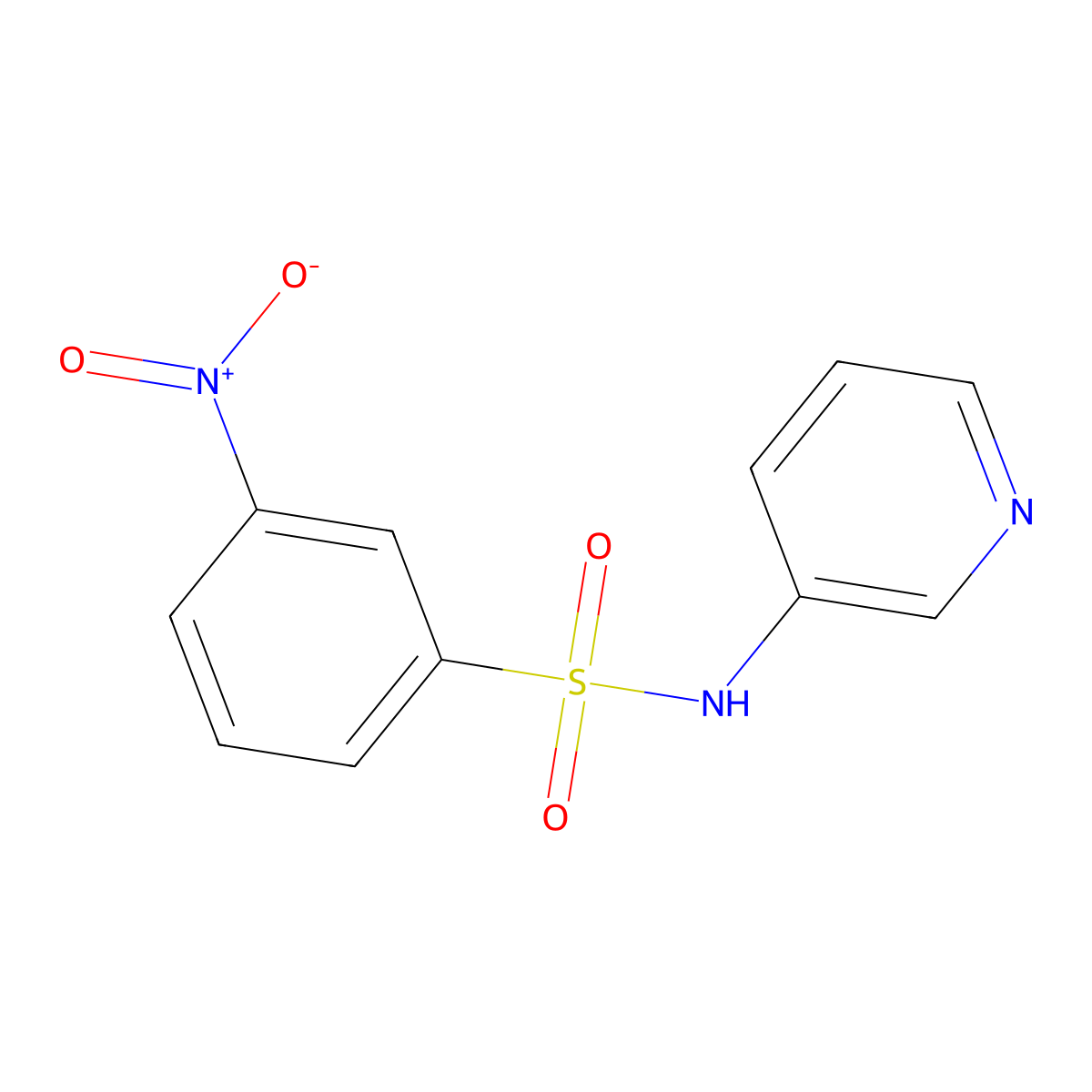 3-nitro-N-(pyridin-3-yl)benzenesulfonamide molecular structure, CAS 181632-52-0