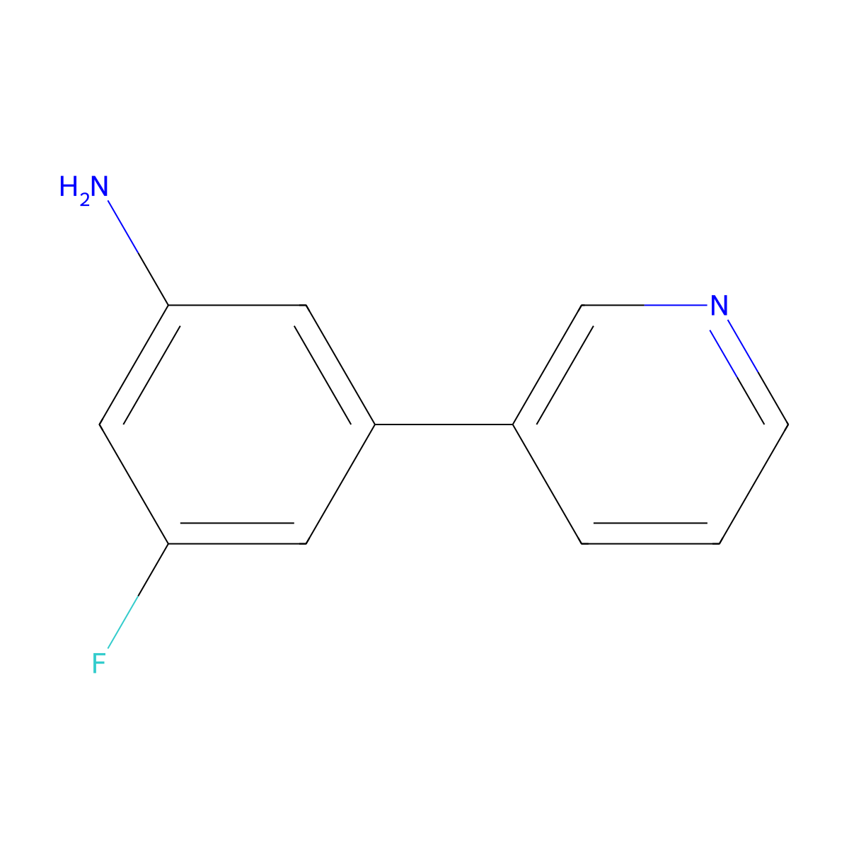 3-Fluoro-5-(pyridin-3-yl)aniline molecular structure, CAS 181633-36-3