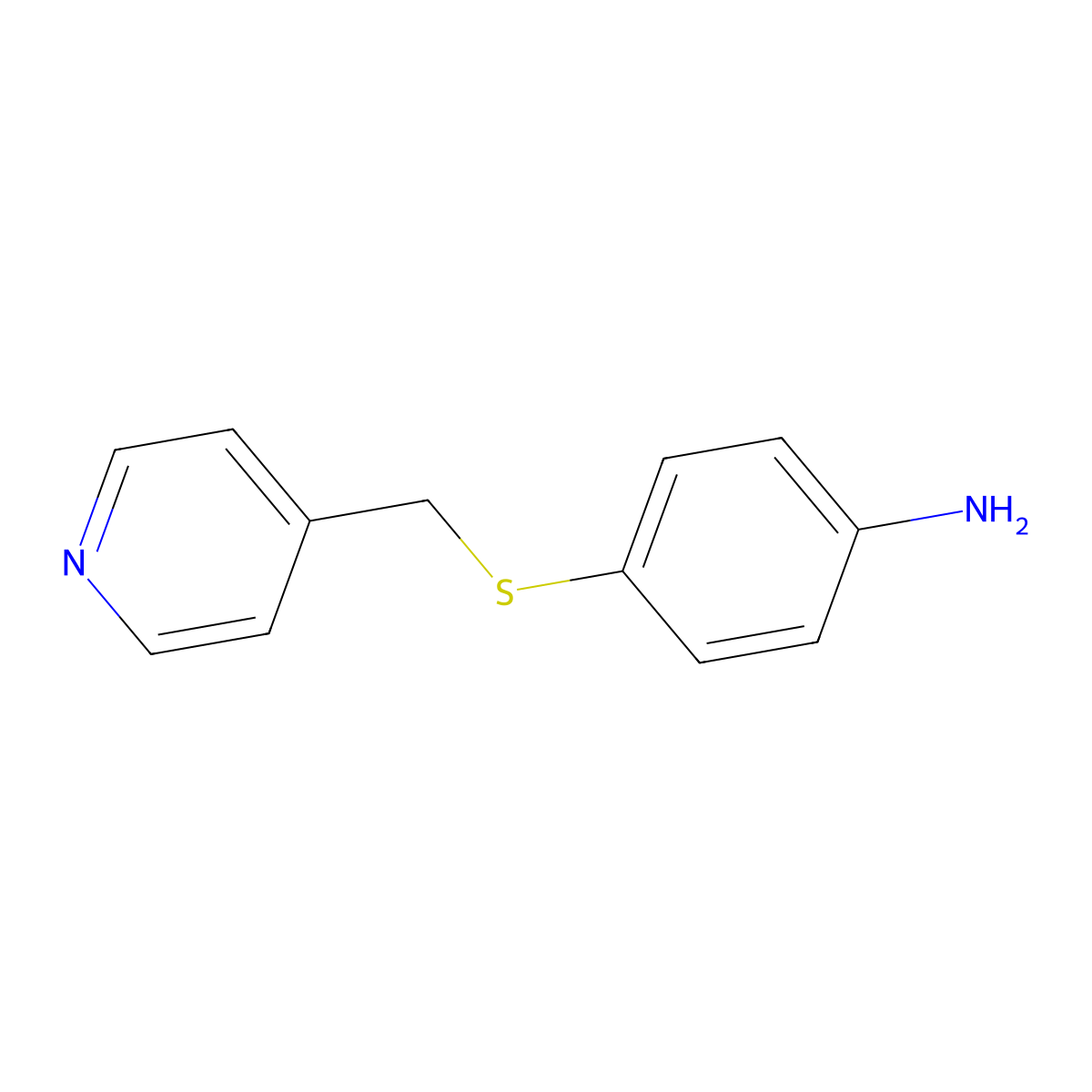 4-((Pyridin-4-ylmethyl)thio)aniline molecular structure, CAS 181633-39-6
