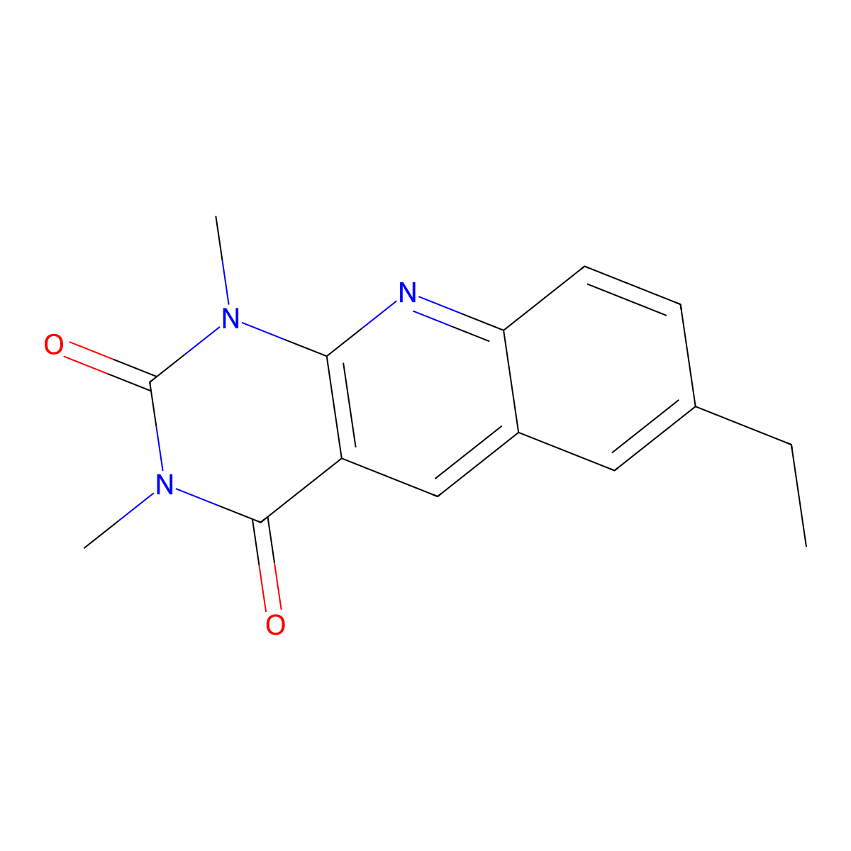 7-Ethyl-1,3-dimethylpyrimido[4,5-b]quinoline-2,4-dione molecular structure, CAS 181648-78-2