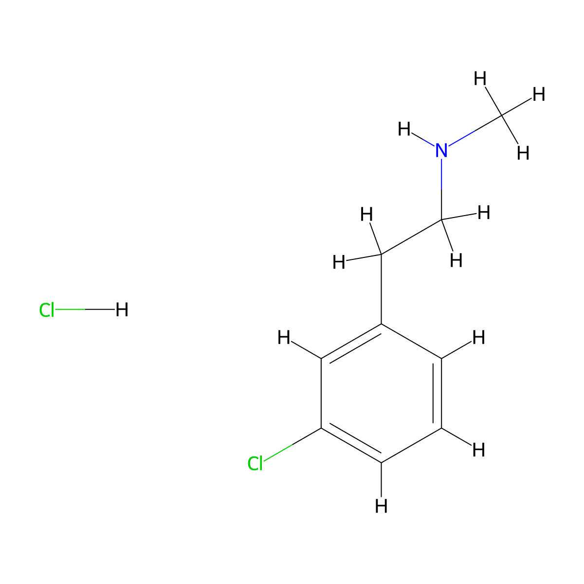 [2-(3-Chlorophenyl)ethyl](methyl)amine hydrochloride molecular structure, CAS 181650-56-6