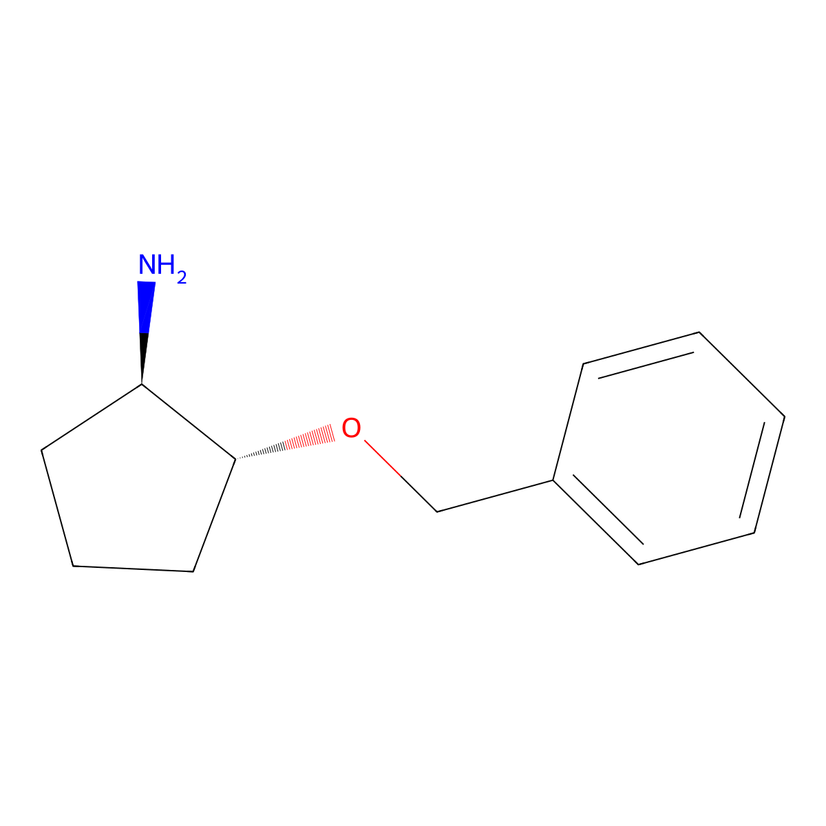 (1R,2R)-trans-2-Benzyloxy-cyclopentylamine molecular structure, CAS 181657-56-7