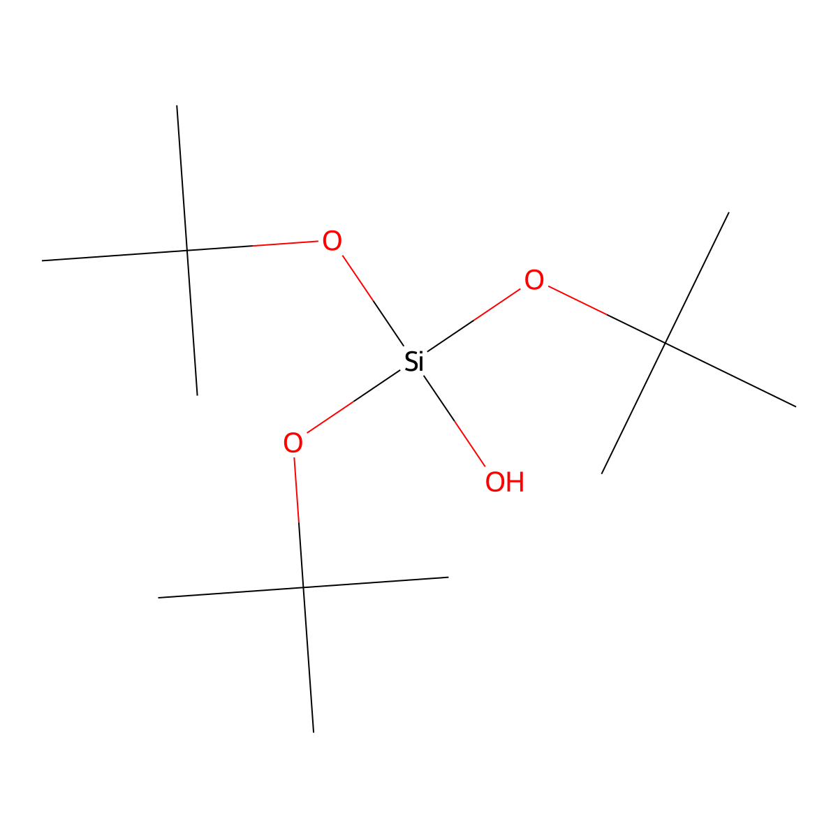 Tri-t-butoxysilanol molecular structure, CAS 18166-43-3