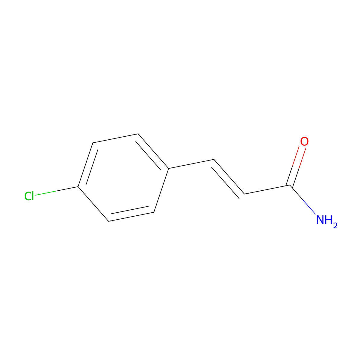 4-Chlorocinnamamide molecular structure, CAS 18166-64-8