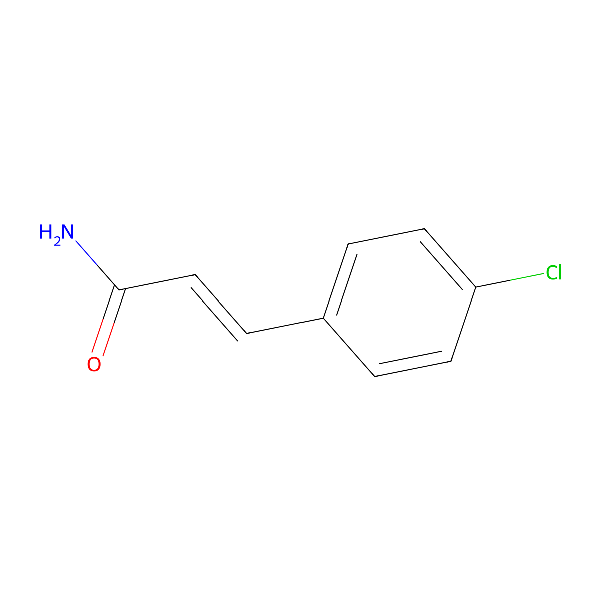 4-Chlorocinnamamide molecular structure, CAS 18166-64-8