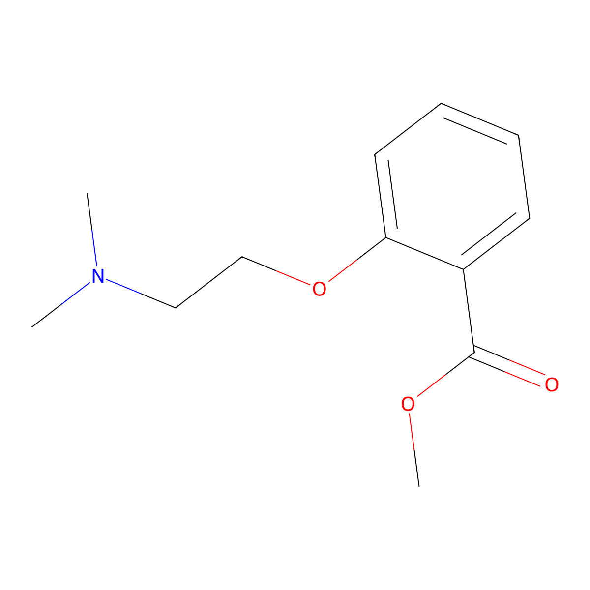 Methyl 2-[2-(dimethylamino)ethoxy]benzoate molecular structure, CAS 18167-29-8