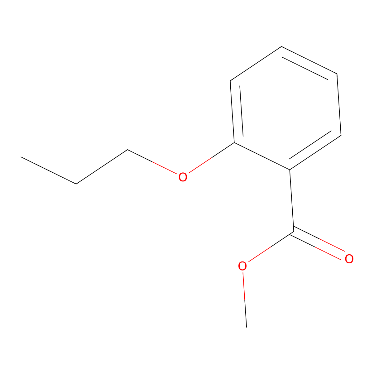 Methyl 2-propoxybenzoate molecular structure, CAS 18167-33-4