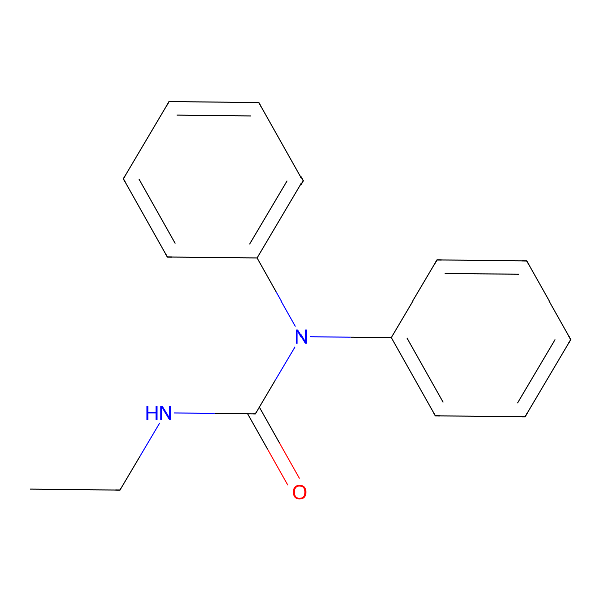 3-Ethyl-1,1-diphenylurea molecular structure, CAS 18168-01-9
