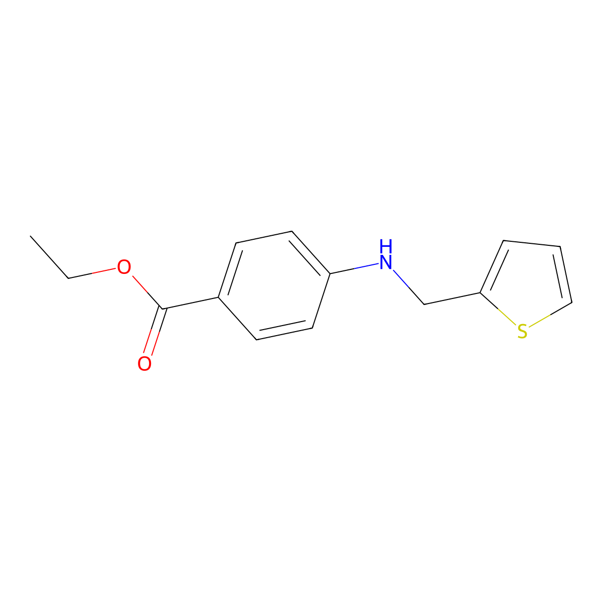 Ethyl 4-((2-thienylmethyl)amino)benzoate molecular structure, CAS 18168-49-5