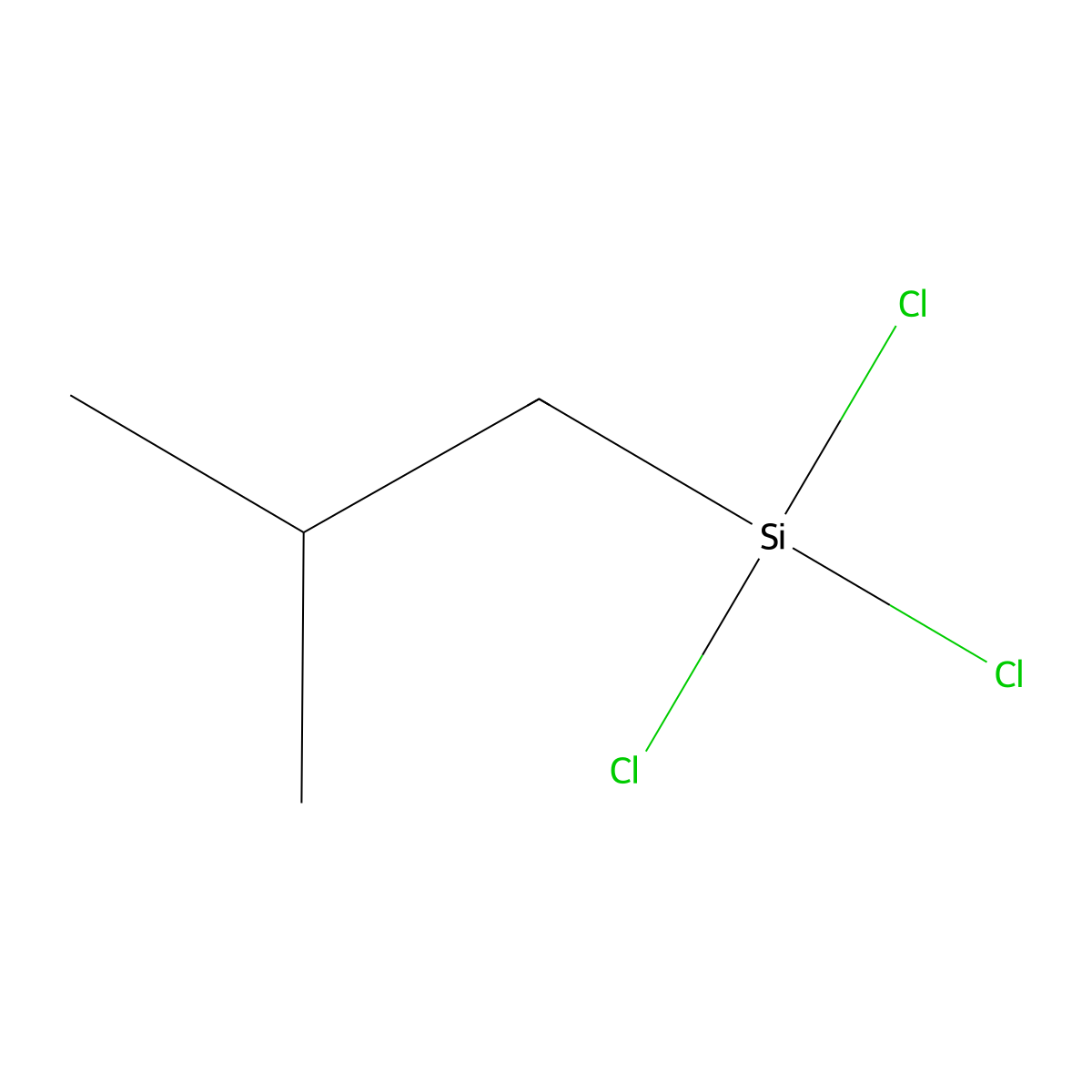 Silane, trichloro(2-methylpropyl)- molecular structure, CAS 18169-57-8